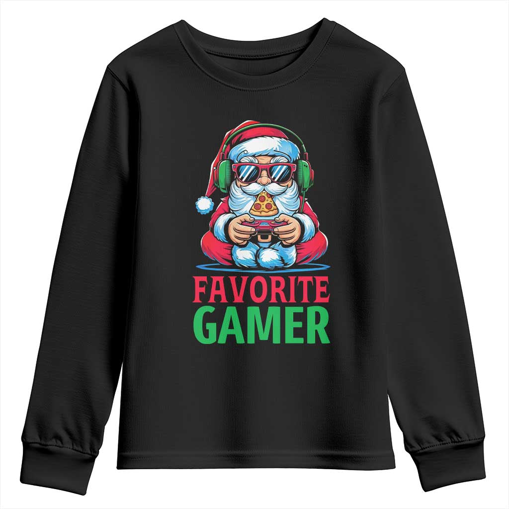 Funny Santa Gamer Christmas Youth Sweatshirt - Wonder Print Shop