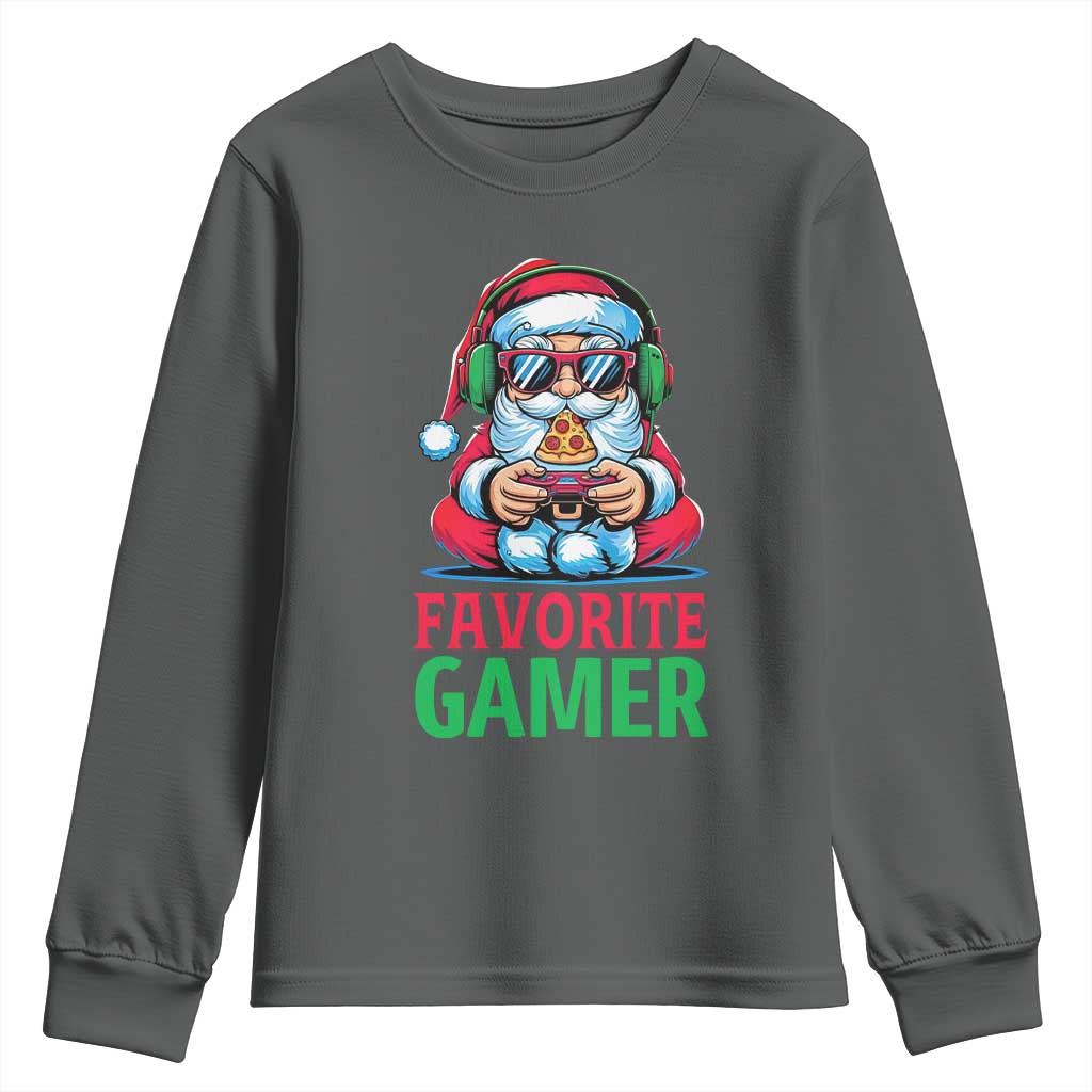 Funny Santa Gamer Christmas Youth Sweatshirt - Wonder Print Shop