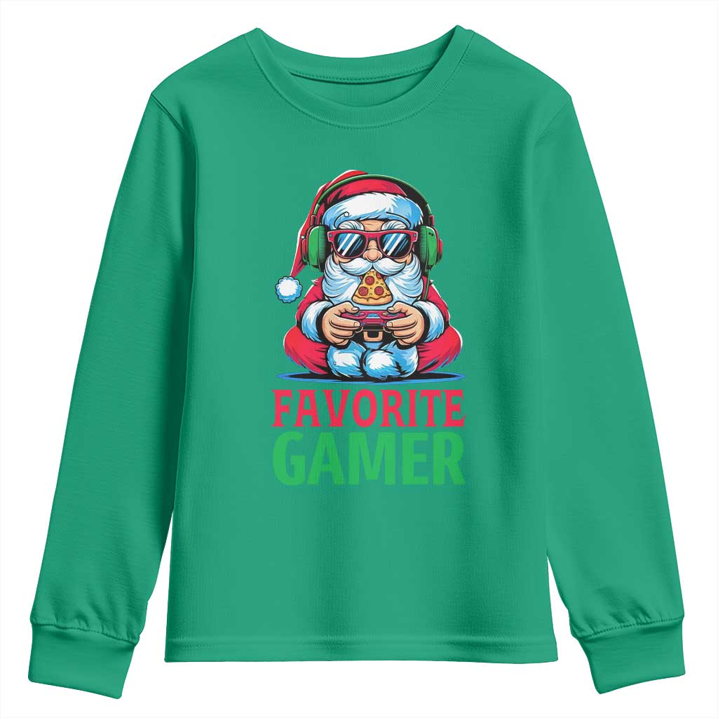 Funny Santa Gamer Christmas Youth Sweatshirt - Wonder Print Shop