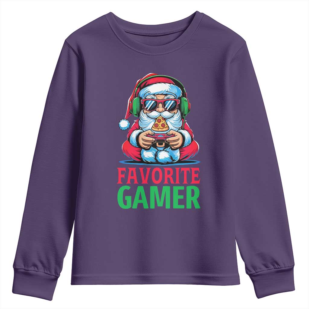 Funny Santa Gamer Christmas Youth Sweatshirt - Wonder Print Shop