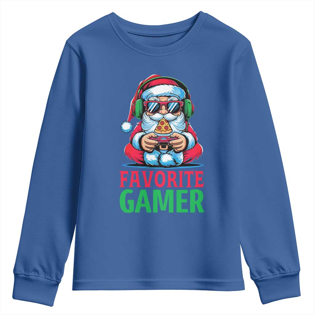 Funny Santa Gamer Christmas Youth Sweatshirt - Wonder Print Shop