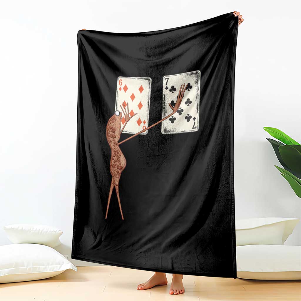 67 Marcus The Worm Poker Game Throw Blanket Funny Six Seven Meme Playing Cards - Wonder Print Shop