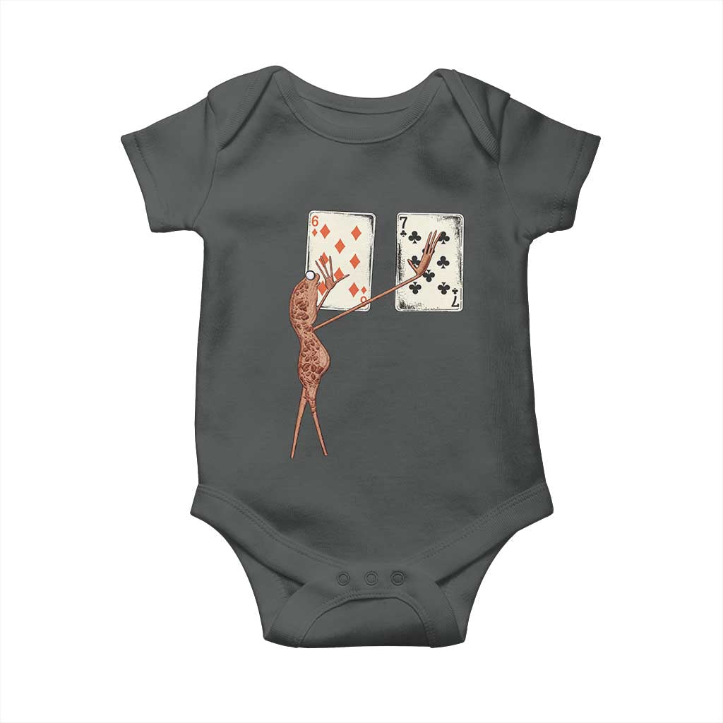 67 Marcus The Worm Poker Game Baby Onesie Funny Six Seven Meme Playing Cards - Wonder Print Shop