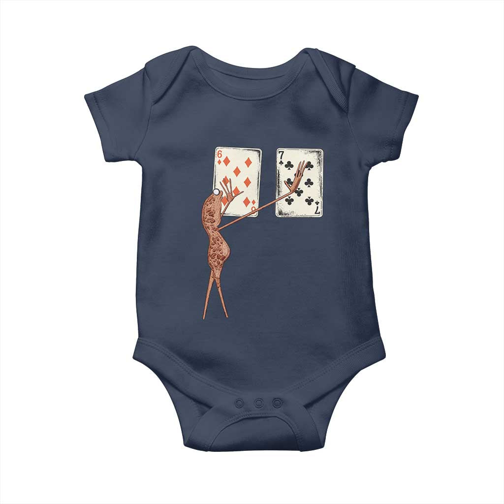 67 Marcus The Worm Poker Game Baby Onesie Funny Six Seven Meme Playing Cards - Wonder Print Shop