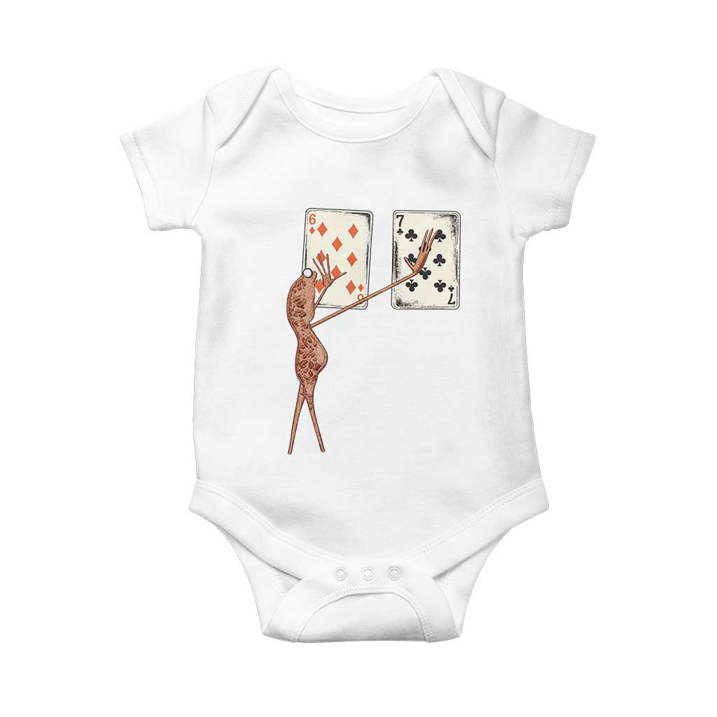 67 Marcus The Worm Poker Game Baby Onesie Funny Six Seven Meme Playing Cards - Wonder Print Shop