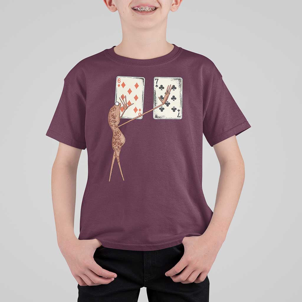 67 Marcus The Worm Poker Game T Shirt For Kid Funny Six Seven Meme Playing Cards - Wonder Print Shop