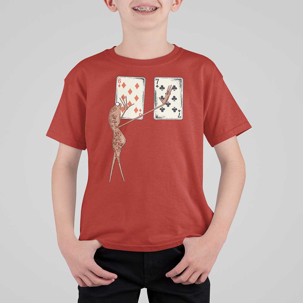 67 Marcus The Worm Poker Game T Shirt For Kid Funny Six Seven Meme Playing Cards - Wonder Print Shop