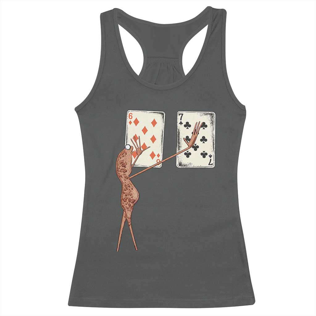 67 Marcus The Worm Poker Game Racerback Tank Top Funny Six Seven Meme Playing Cards - Wonder Print Shop