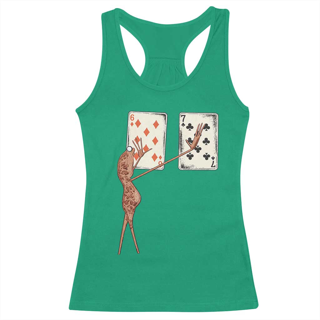 67 Marcus The Worm Poker Game Racerback Tank Top Funny Six Seven Meme Playing Cards - Wonder Print Shop