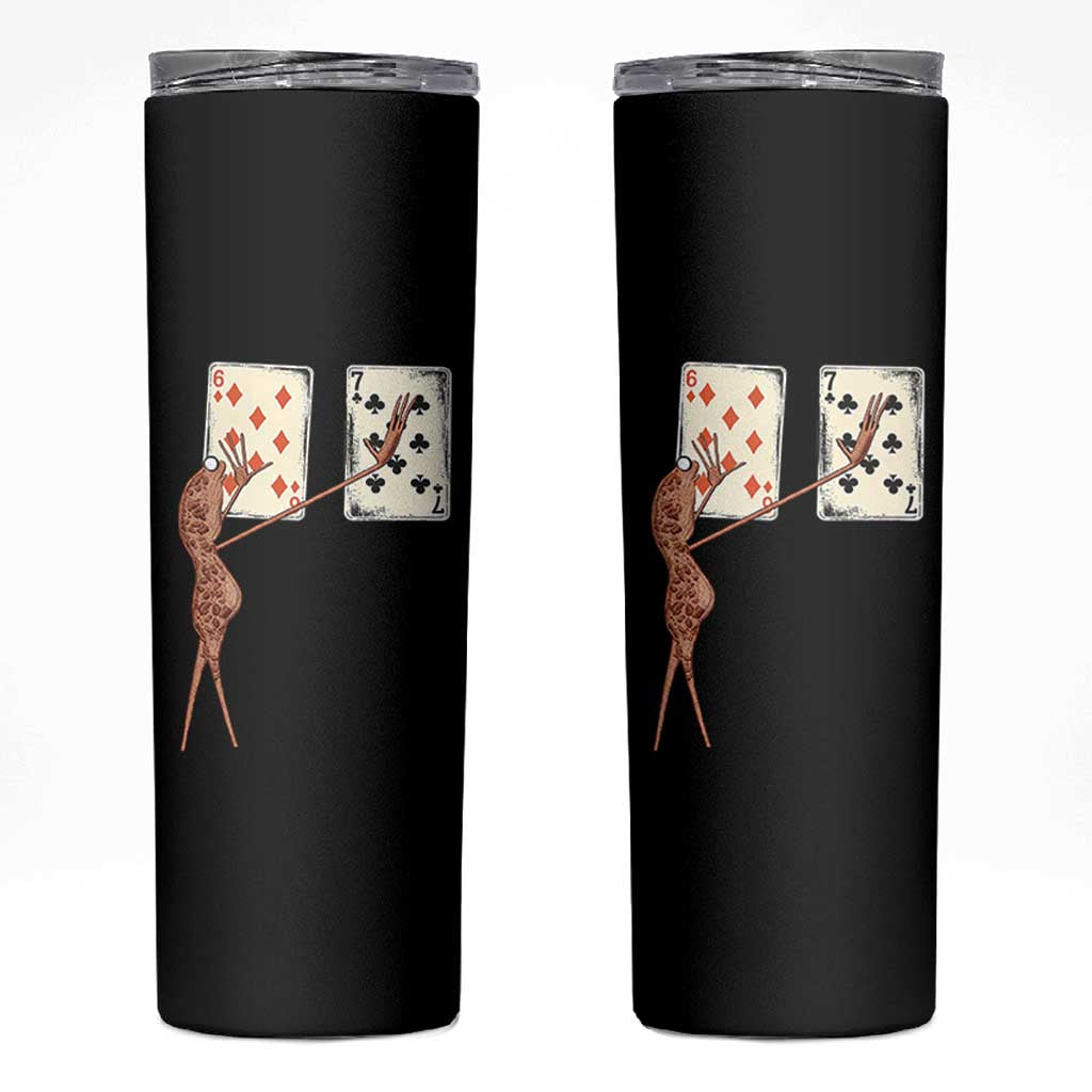 67 Marcus The Worm Poker Game Skinny Tumbler Funny Six Seven Meme Playing Cards - Wonder Print Shop