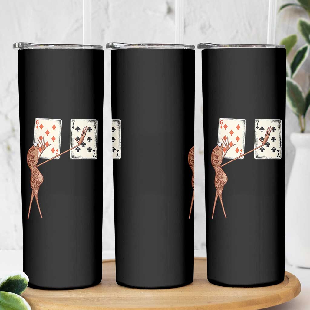 67 Marcus The Worm Poker Game Skinny Tumbler Funny Six Seven Meme Playing Cards - Wonder Print Shop