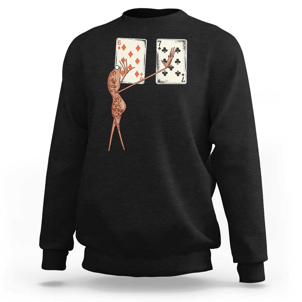 67 Marcus The Worm Poker Game Sweatshirt Funny Six Seven Meme Playing Cards - Wonder Print Shop