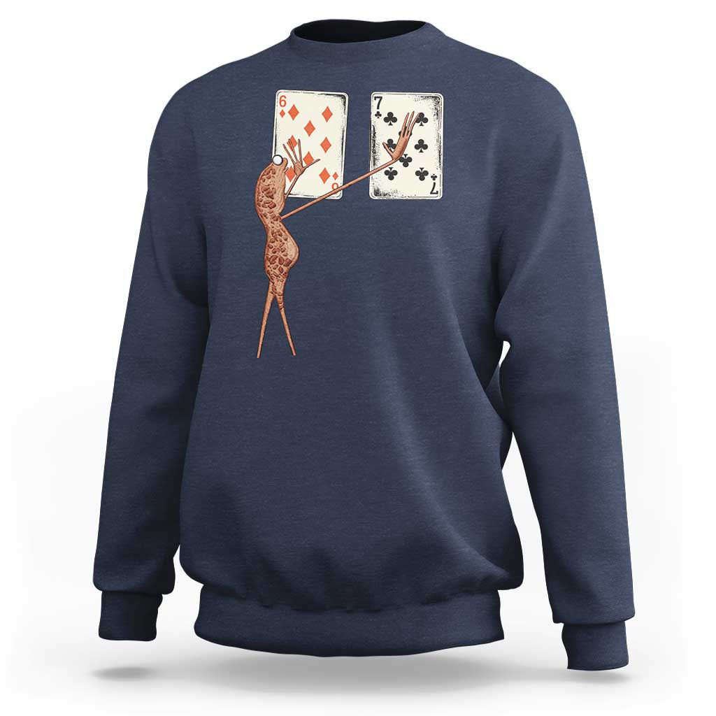 67 Marcus The Worm Poker Game Sweatshirt Funny Six Seven Meme Playing Cards - Wonder Print Shop