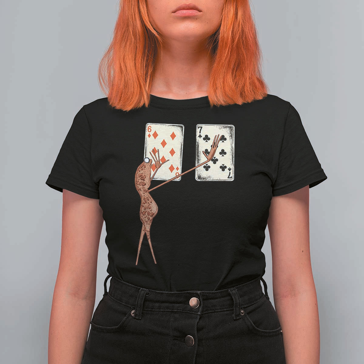 67 Marcus The Worm Poker Game T Shirt For Women Funny Six Seven Meme Playing Cards - Wonder Print Shop