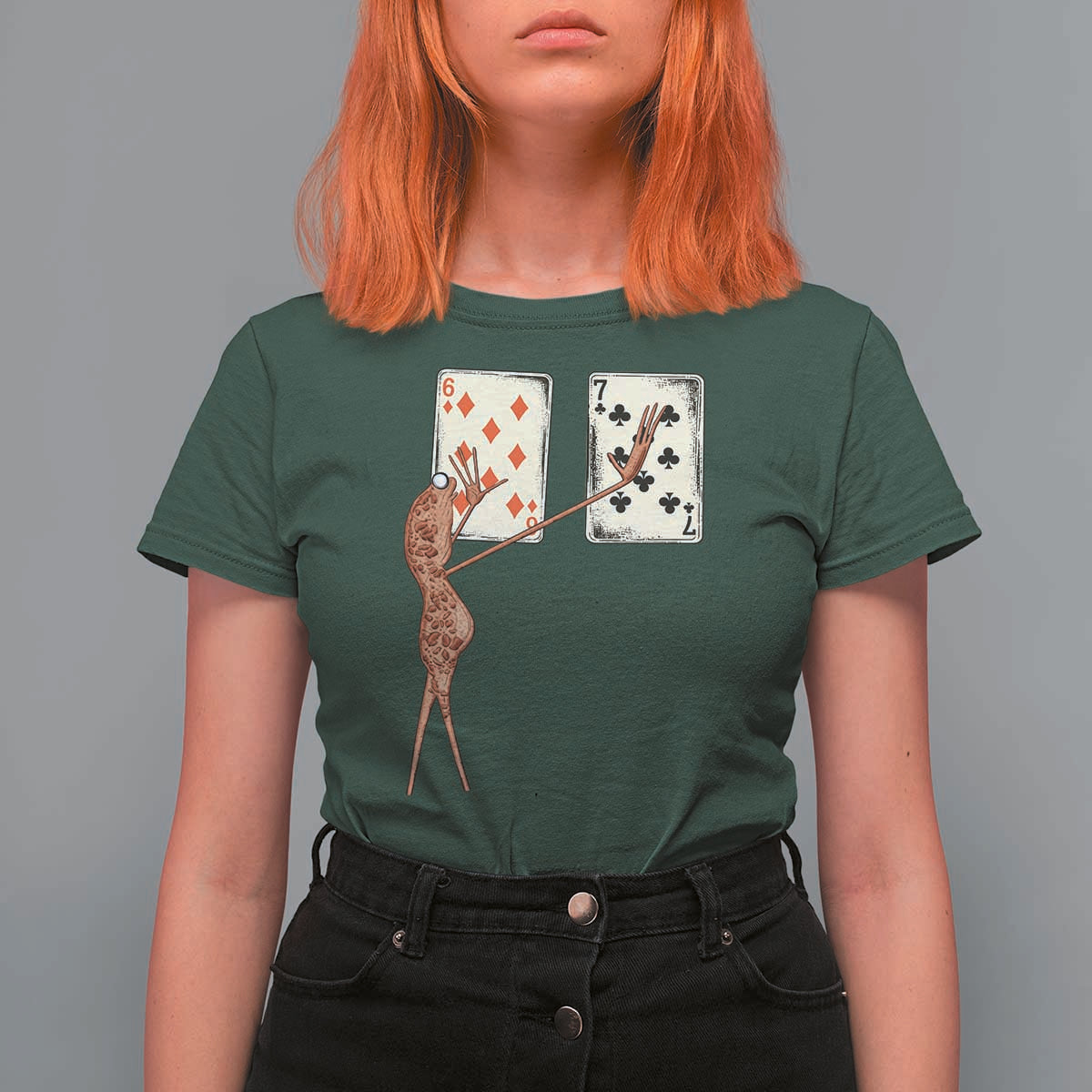 67 Marcus The Worm Poker Game T Shirt For Women Funny Six Seven Meme Playing Cards - Wonder Print Shop