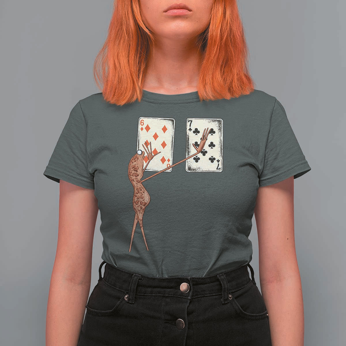 67 Marcus The Worm Poker Game T Shirt For Women Funny Six Seven Meme Playing Cards - Wonder Print Shop