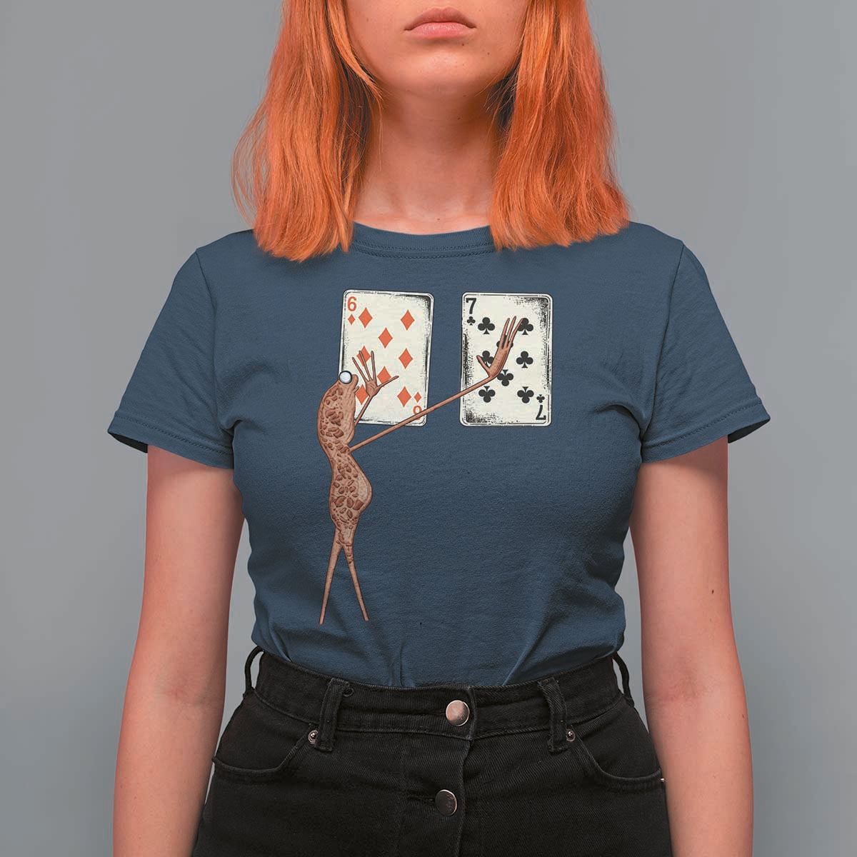 67 Marcus The Worm Poker Game T Shirt For Women Funny Six Seven Meme Playing Cards - Wonder Print Shop