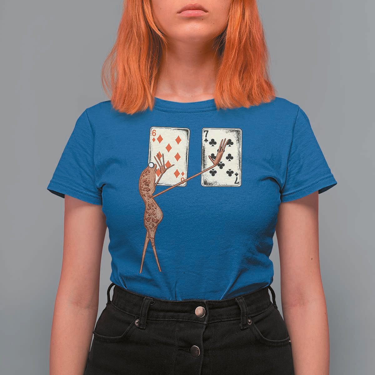 67 Marcus The Worm Poker Game T Shirt For Women Funny Six Seven Meme Playing Cards - Wonder Print Shop