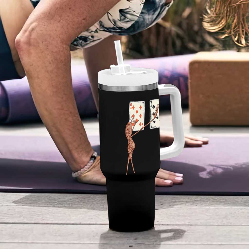 67 Marcus The Worm Poker Game Tumbler With Handle Funny Six Seven Meme Playing Cards - Wonder Print Shop