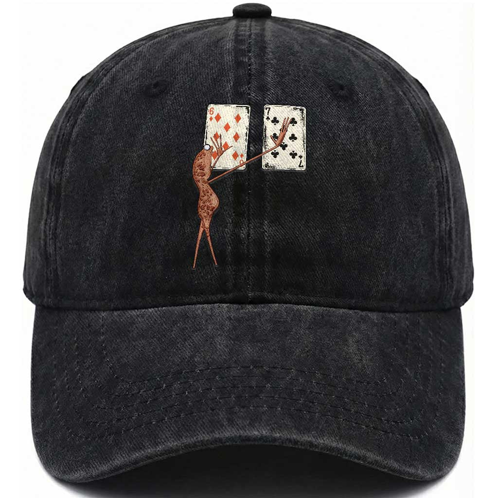 67 Marcus The Worm Poker Game Washed Cotton Baseball Cap Funny Six Seven Meme Playing Cards