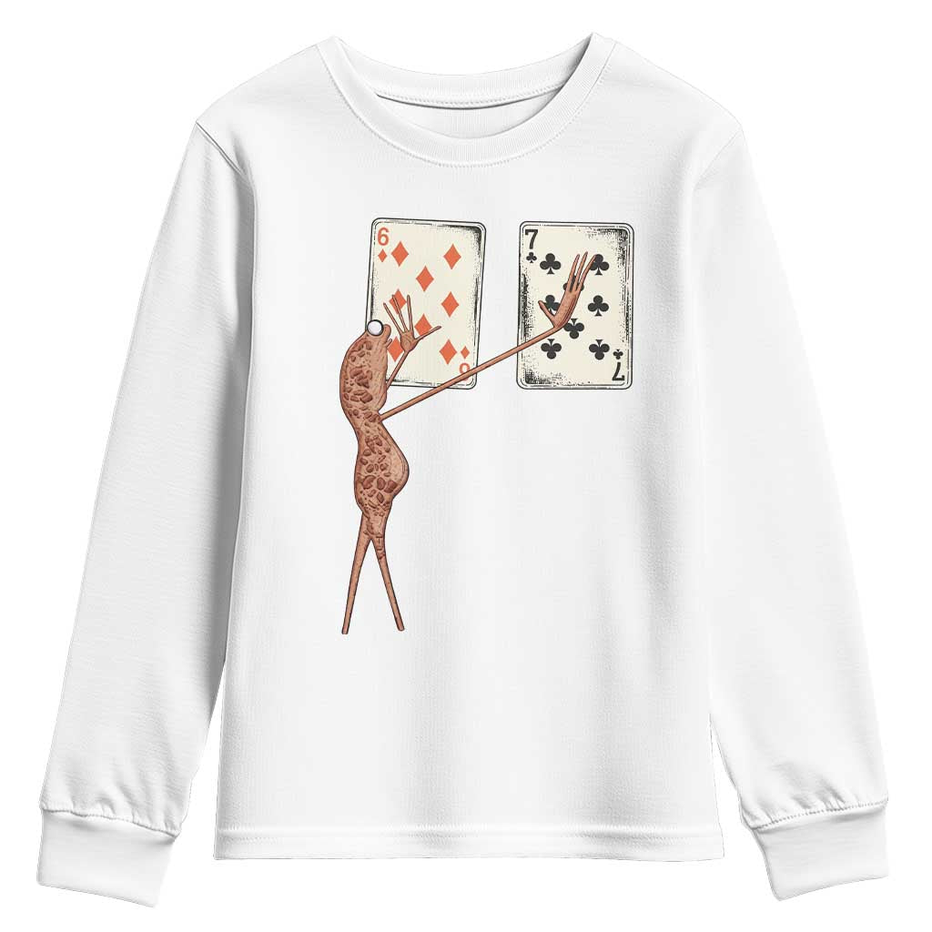 67 Marcus The Worm Poker Game Youth Sweatshirt Funny Six Seven Meme Playing Cards - Wonder Print Shop
