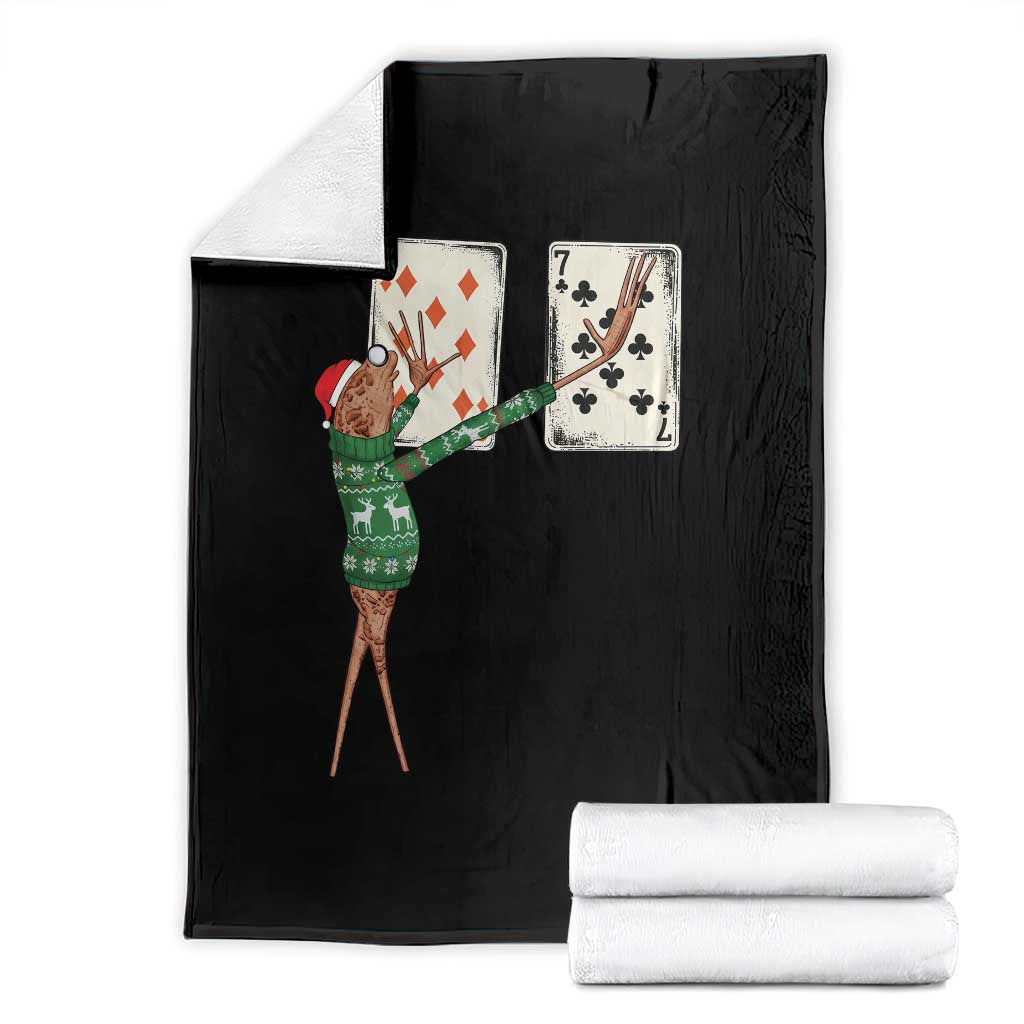67 Marcus The Worm Poker Game Christmas Throw Blanket Funny Six Seven Meme Playing Cards Holiday Vibe - Wonder Print Shop