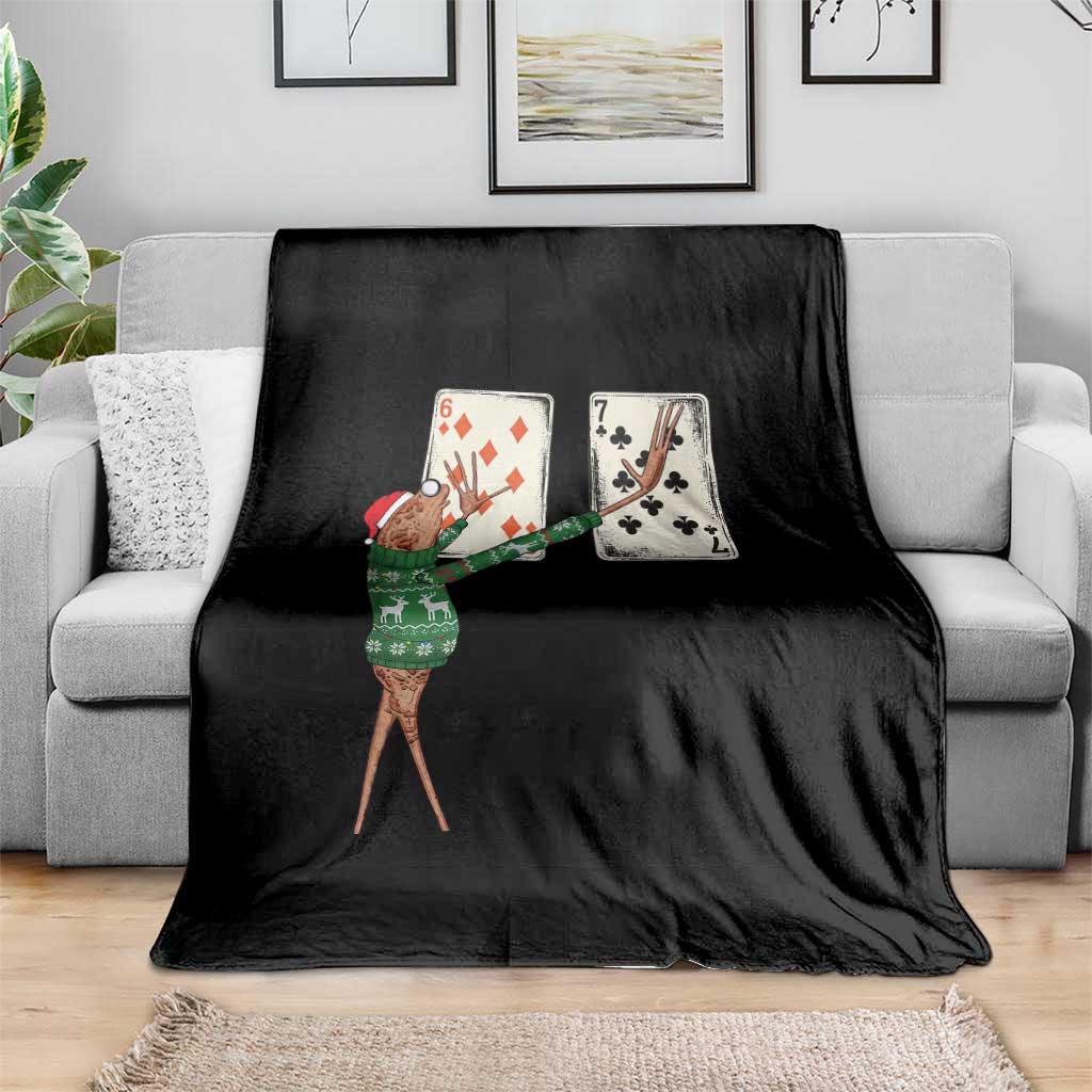 67 Marcus The Worm Poker Game Christmas Throw Blanket Funny Six Seven Meme Playing Cards Holiday Vibe - Wonder Print Shop
