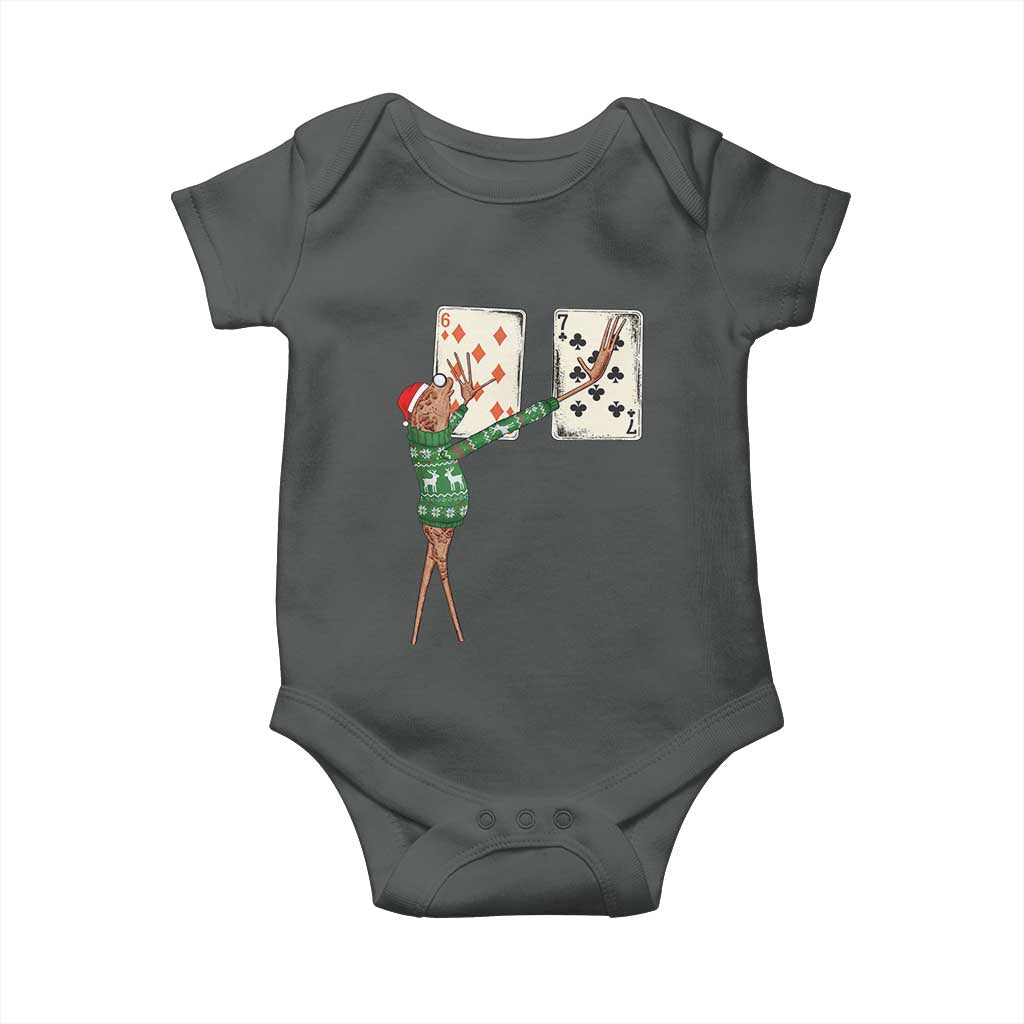 67 Marcus The Worm Poker Game Christmas Baby Onesie Funny Six Seven Meme Playing Cards Holiday Vibe - Wonder Print Shop