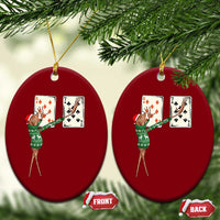 67 Marcus The Worm Poker Game Christmas Ceramic Ornament Funny Six Seven Meme Playing Cards Holiday Vibe - Wonder Print Shop