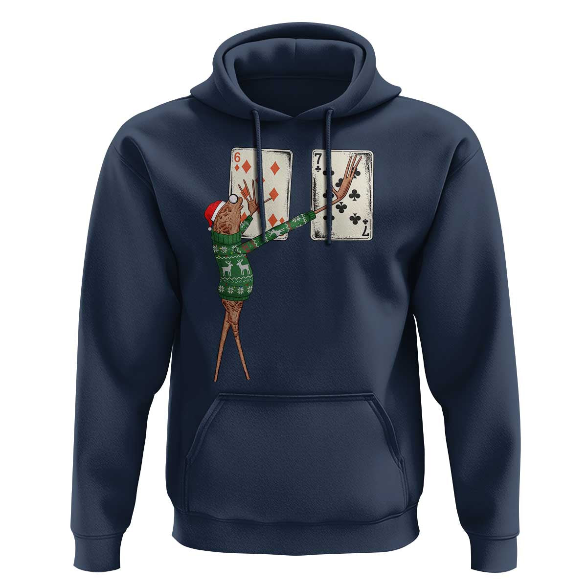 67 Marcus The Worm Poker Game Christmas Hoodie Funny Six Seven Meme Playing Cards Holiday Vibe - Wonder Print Shop