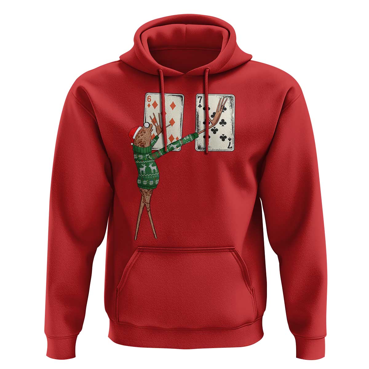 67 Marcus The Worm Poker Game Christmas Hoodie Funny Six Seven Meme Playing Cards Holiday Vibe - Wonder Print Shop