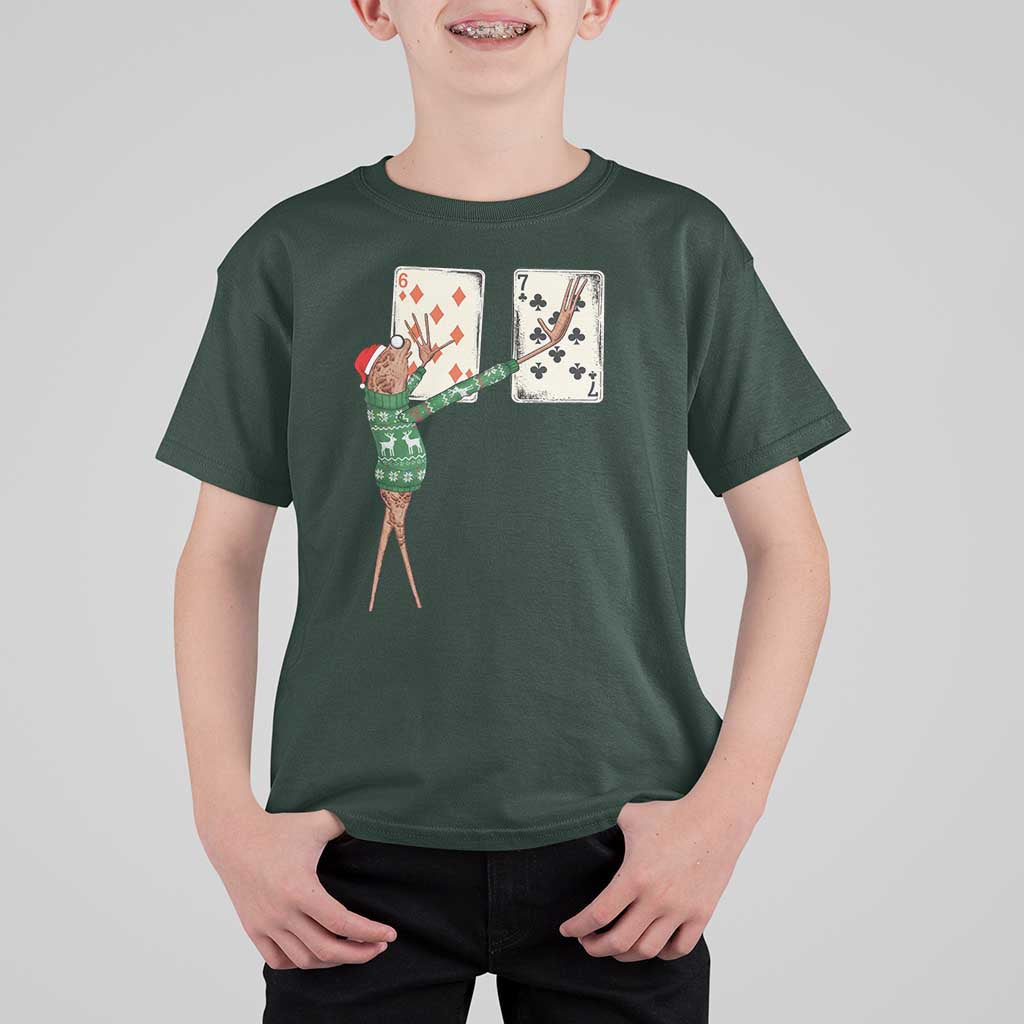 67 Marcus The Worm Poker Game Christmas T Shirt For Kid Funny Six Seven Meme Playing Cards Holiday Vibe - Wonder Print Shop