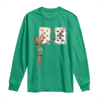 67 Marcus The Worm Poker Game Christmas Long Sleeve Shirt Funny Six Seven Meme Playing Cards Holiday Vibe - Wonder Print Shop