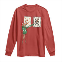 67 Marcus The Worm Poker Game Christmas Long Sleeve Shirt Funny Six Seven Meme Playing Cards Holiday Vibe - Wonder Print Shop