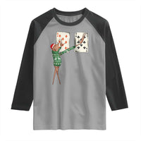 67 Marcus The Worm Poker Game Christmas Raglan Shirt Funny Six Seven Meme Playing Cards Holiday Vibe - Wonder Print Shop