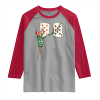 67 Marcus The Worm Poker Game Christmas Raglan Shirt Funny Six Seven Meme Playing Cards Holiday Vibe - Wonder Print Shop