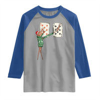 67 Marcus The Worm Poker Game Christmas Raglan Shirt Funny Six Seven Meme Playing Cards Holiday Vibe - Wonder Print Shop