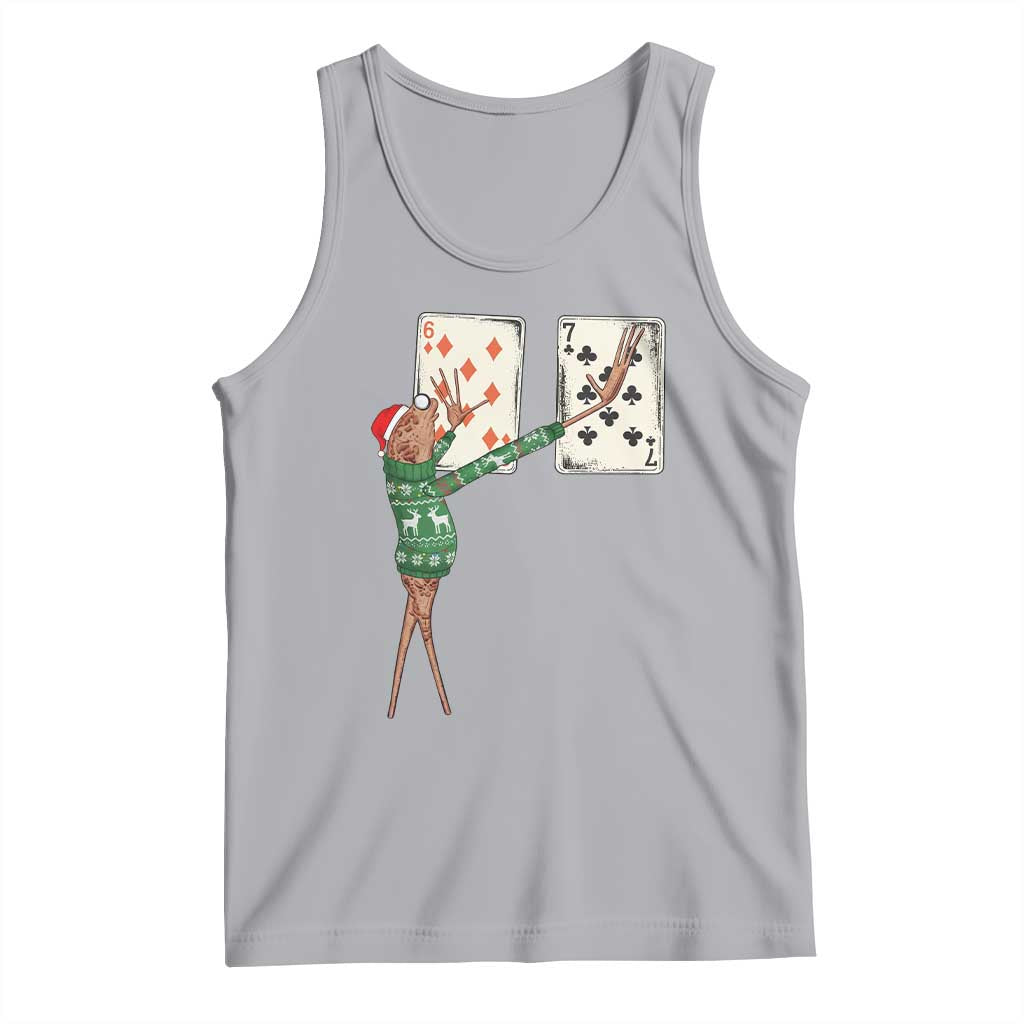 67 Marcus The Worm Poker Game Christmas Tank Top Funny Six Seven Meme Playing Cards Holiday Vibe - Wonder Print Shop