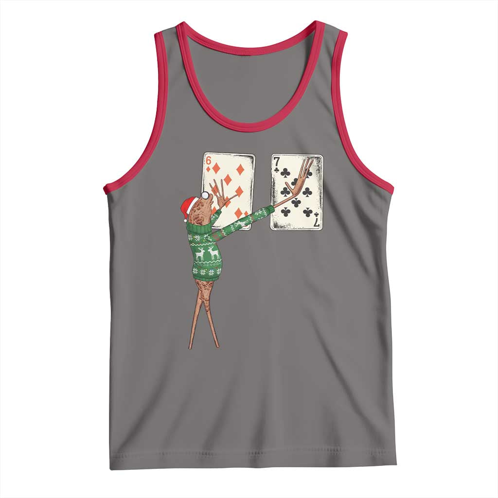 67 Marcus The Worm Poker Game Christmas Tank Top Funny Six Seven Meme Playing Cards Holiday Vibe - Wonder Print Shop