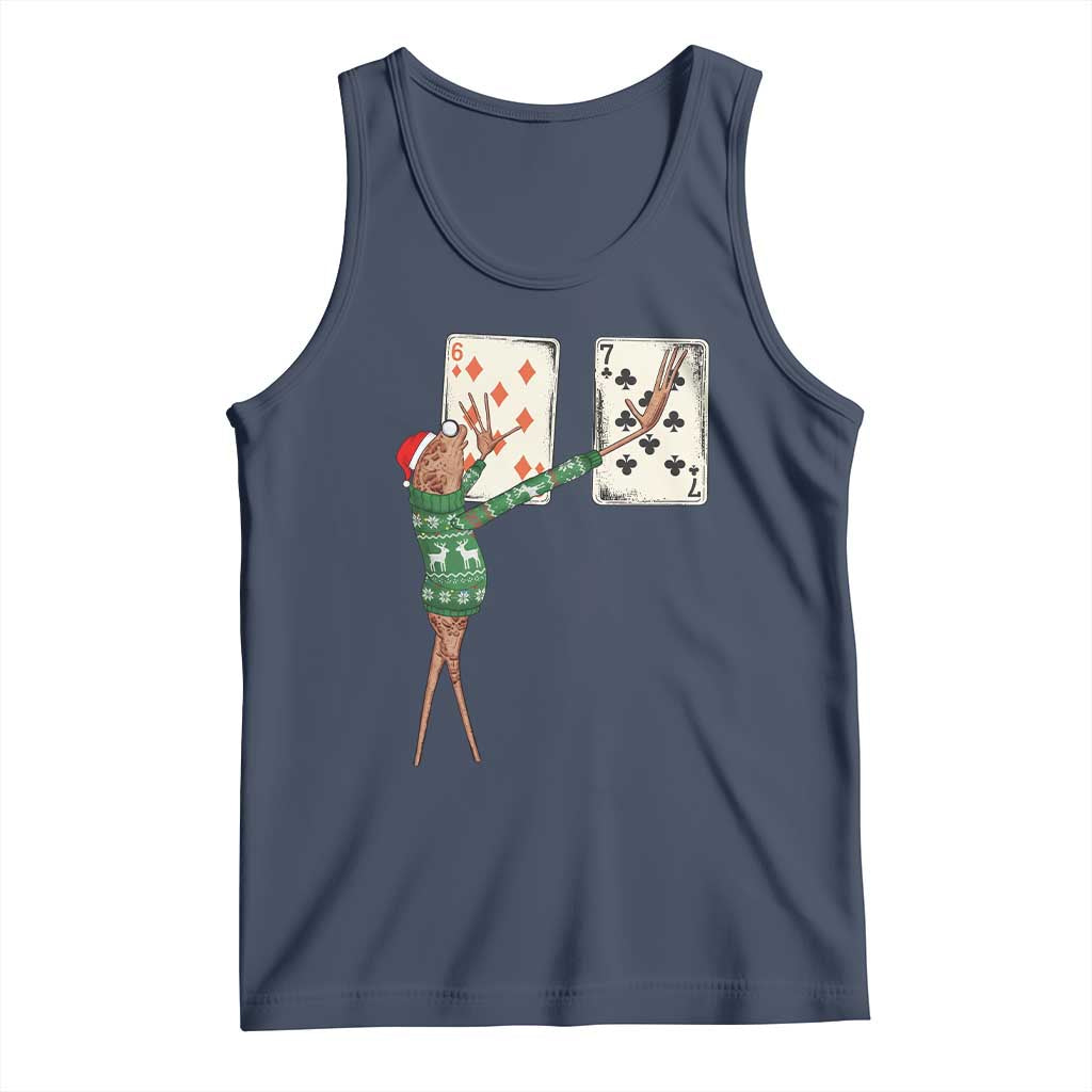 67 Marcus The Worm Poker Game Christmas Tank Top Funny Six Seven Meme Playing Cards Holiday Vibe - Wonder Print Shop