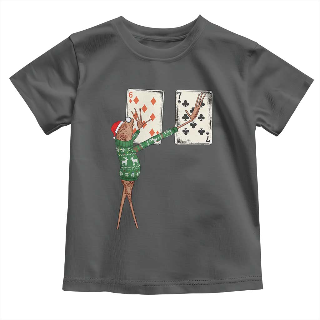 67 Marcus The Worm Poker Game Christmas Toddler T Shirt Funny Six Seven Meme Playing Cards Holiday Vibe - Wonder Print Shop