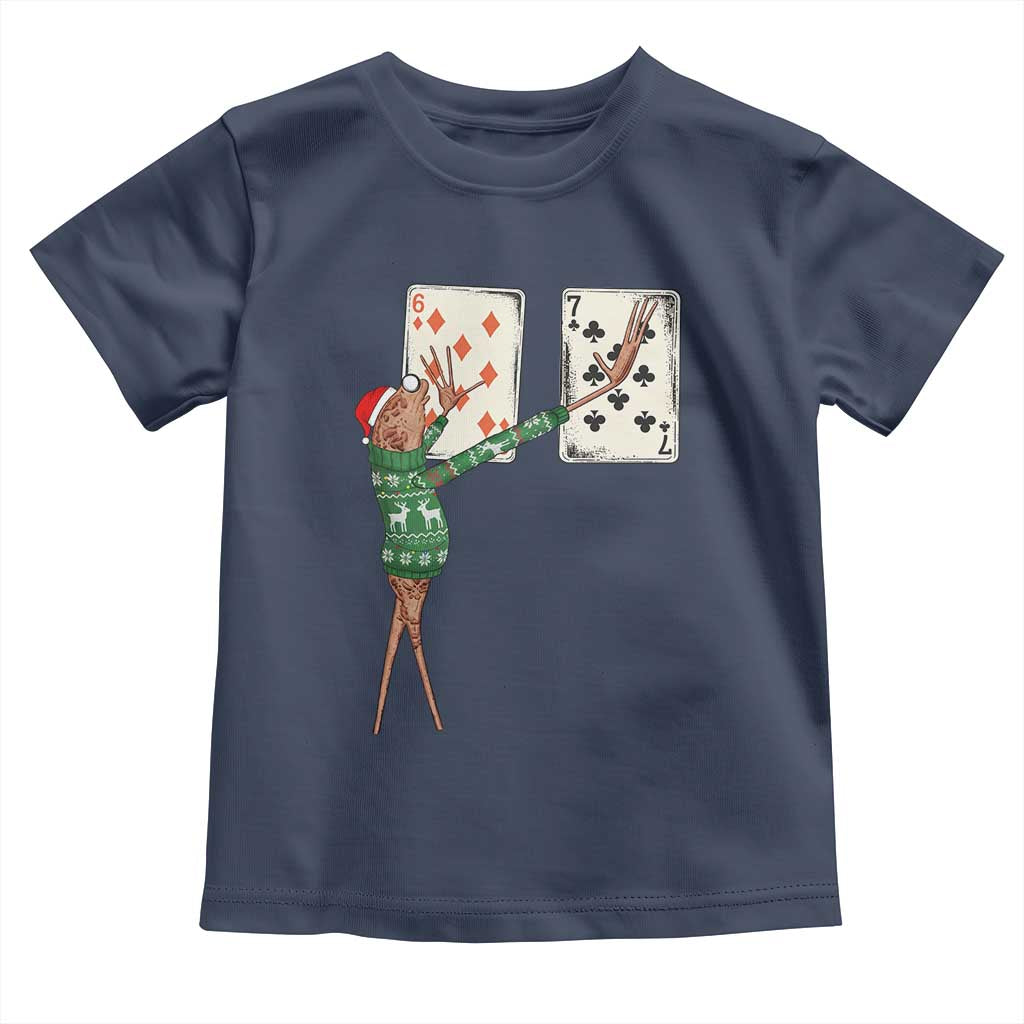 67 Marcus The Worm Poker Game Christmas Toddler T Shirt Funny Six Seven Meme Playing Cards Holiday Vibe - Wonder Print Shop