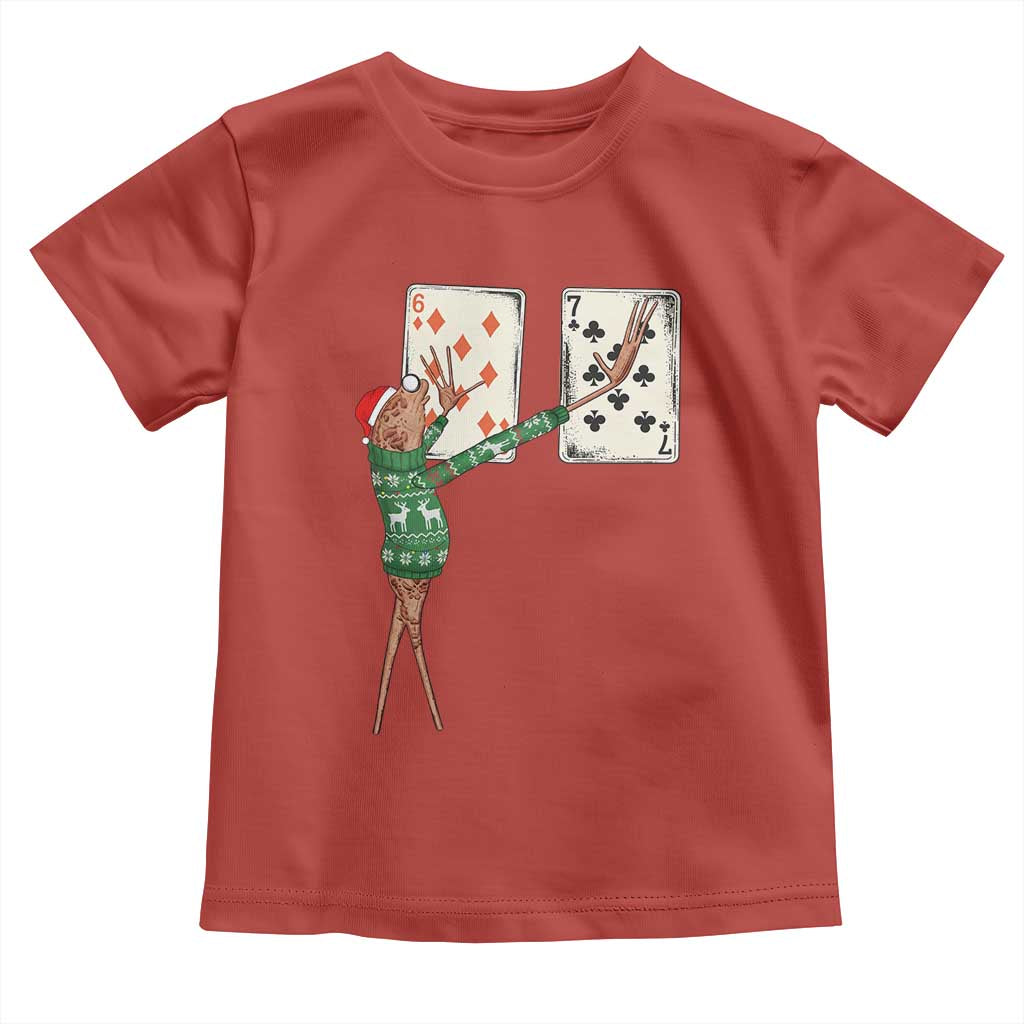 67 Marcus The Worm Poker Game Christmas Toddler T Shirt Funny Six Seven Meme Playing Cards Holiday Vibe - Wonder Print Shop