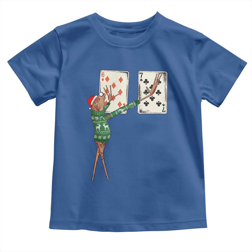 67 Marcus The Worm Poker Game Christmas Toddler T Shirt Funny Six Seven Meme Playing Cards Holiday Vibe - Wonder Print Shop