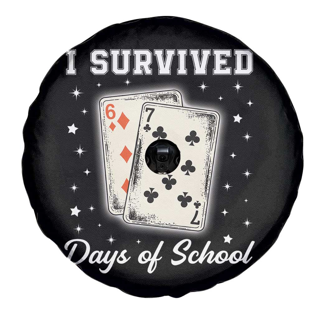 I Survived 67 Days Of School Spare Tire Cover Playing Cards Meme - Wonder Print Shop