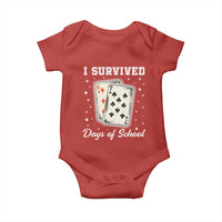 I Survived 67 Days Of School Baby Onesie Playing Cards Meme - Wonder Print Shop