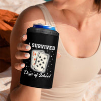 I Survived 67 Days Of School 4 in 1 Can Cooler Tumbler Playing Cards Meme - Wonder Print Shop