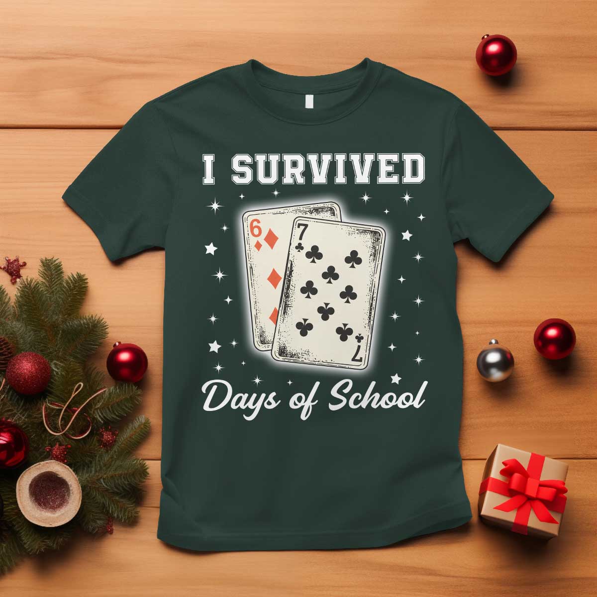 I Survived 67 Days Of School T Shirt Playing Cards Meme - Wonder Print Shop