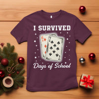I Survived 67 Days Of School T Shirt Playing Cards Meme - Wonder Print Shop