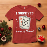 I Survived 67 Days Of School T Shirt Playing Cards Meme - Wonder Print Shop